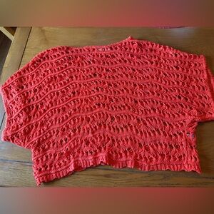 Cato Red Shrug Sweater with Chunky Knit